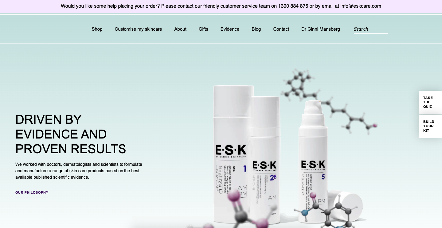 ESK Evidence Skin Care